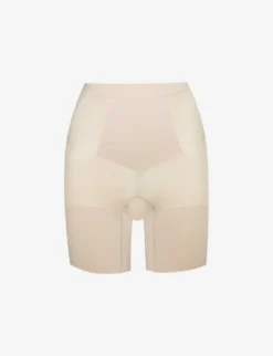 Spanx OnCore Mid-thigh High-rise Stretch-jersey Shorts