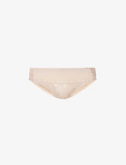 Chantelle Day To Night Mid-rise Lace And Jersey Briefs