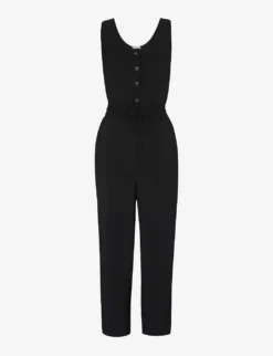 Whistles Quinn Sleeveless V-neck Woven Jumpsuit