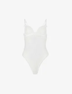 AGENT PROVOCATEUR Hinda Sheer Stretch-lace Body