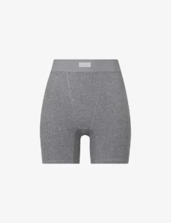 Sleep Ribbed High-rise Stretch-woven Boxers