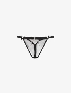 AGENT PROVOCATEUR Lorna Mid-rise Stretch-mesh Thong