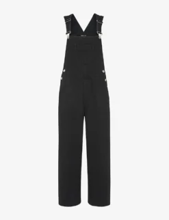 Whistles Leni Square-neck Denim Dungarees