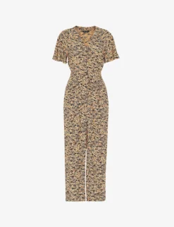 Whistles Bark-print Woven Jumpsuit