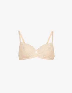 Wacoal Raffiné Floral-embroidered Stretch-lace Bra