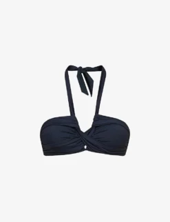 Seafolly Collective Twist-detail Halterneck Recycled Nylon-blend Bikini Top