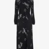Whistles Kati Horoscope-print Woven Midi Dress