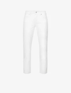 Paige Amber Straight-leg Mid-rise Stretch-denim Jeans