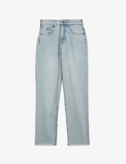 Ted Baker Nellin Straight-leg Raw-hem Denim Jeans