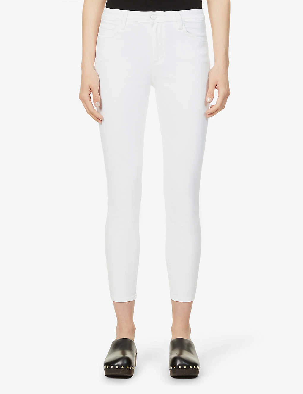 Paige Hoxton Cropped Skinny-leg High-rise Stretch-denim Jeans - Image 3