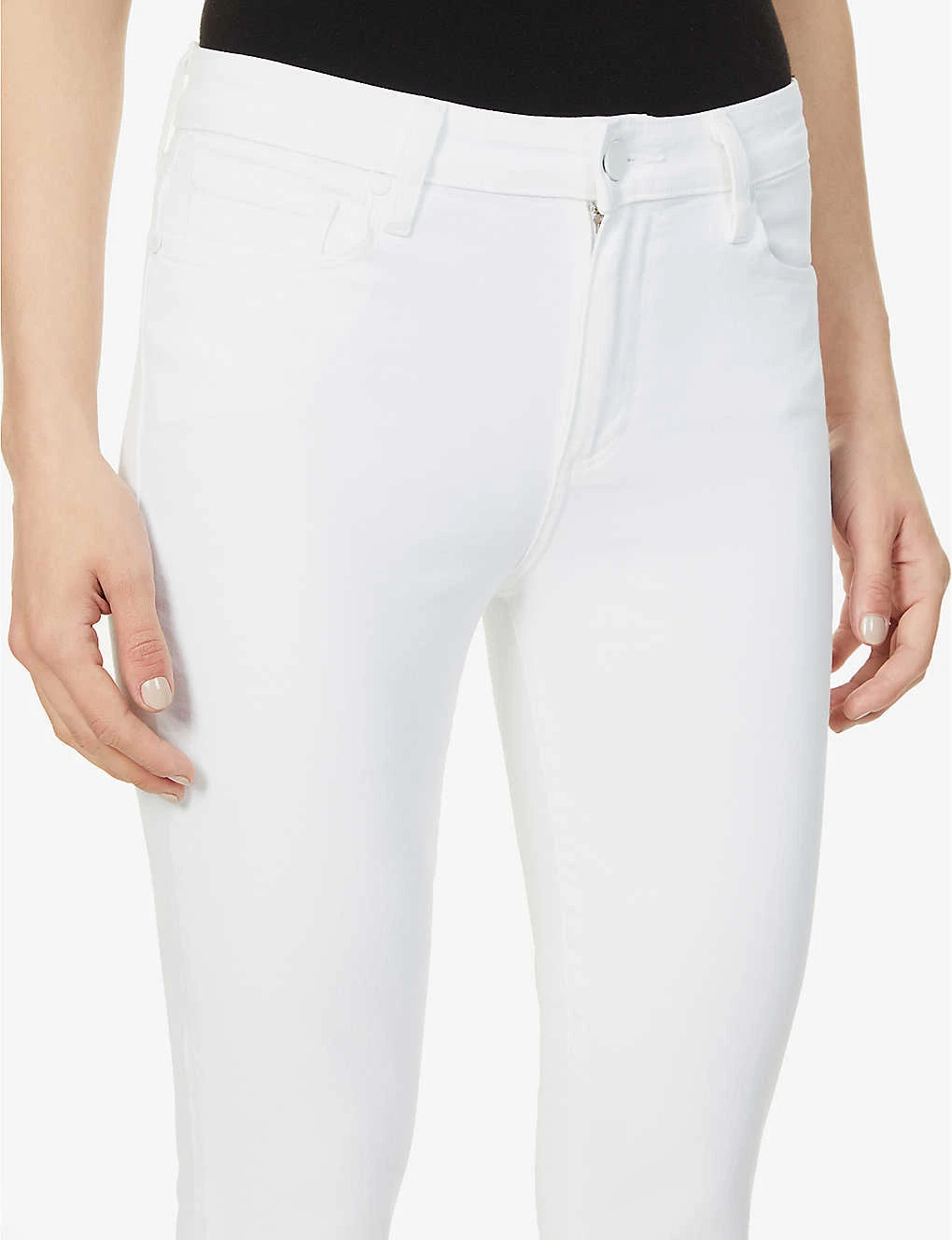 Paige Hoxton Cropped Skinny-leg High-rise Stretch-denim Jeans - Image 5