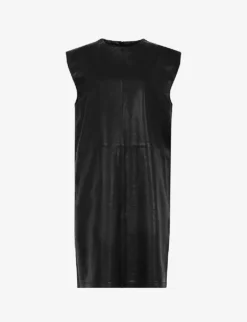 AllSaints Mika Panelled Leather Mini Dress