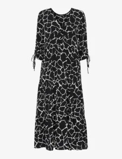 Whistles Layla Giraffe Graphic-print Woven Midi Dress