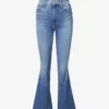 MOTHER The Weekender Fray Flared Mid-rise Stretch-denim Jeans