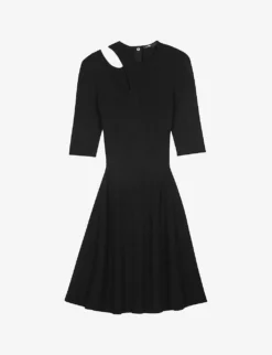 Maje Riviana Cut-out Stretch-knit Mini Dress
