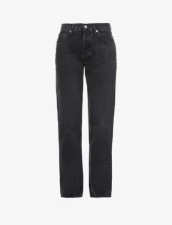 AGOLDE Lana Faded Straight-leg Mid-rise Organic Denim Jeans