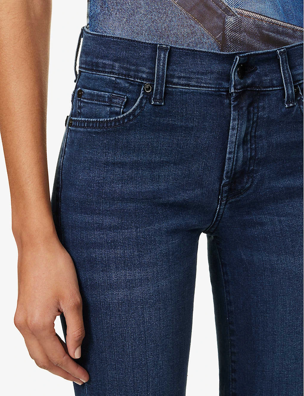 7 For All Mankind Roxanne Slim-fit Mid-rise Stretch-denim Jeans - Image 5