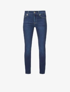 7 For All Mankind Roxanne Slim-fit Mid-rise Stretch Denim Jeans