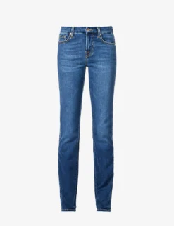 7 For All Mankind Kimmie Straight-leg Mid-rise Stretch-denim Jeans
