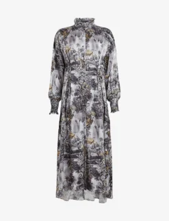 AllSaints Floral-print Woven Maxi Dress