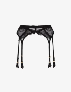 AGENT PROVOCATEUR Rozlyn High-rise Lace Suspenders