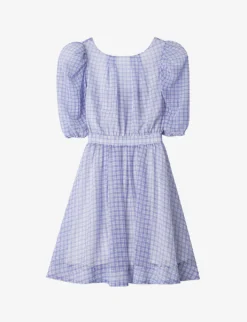 By Malina Melissa Check-print Woven Mini Dress