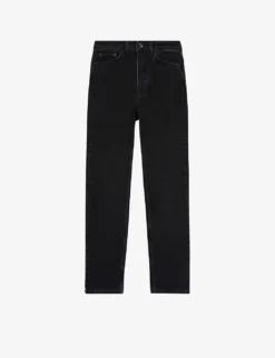 THE KOOPLES Cropped Slim-leg High-rise Stretch-denim Jeans