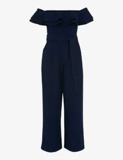 Whistles Tabi Off-shoulder Linen Jumpsuirt