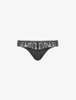 Simone Perele Bloom Tanga Mid-rise Stretch-woven Thong