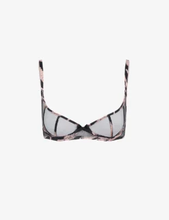 AGENT PROVOCATEUR Ellise Tiger-trim Mesh Balconette Bra