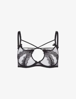 AGENT PROVOCATEUR Nyxie Strappy Mesh Underwired Bra