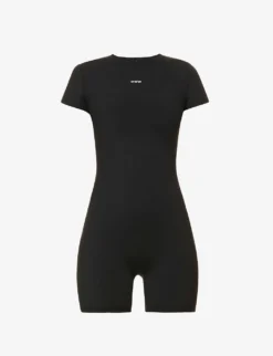 Ultimate Brand-print Stretch-woven Playsuit