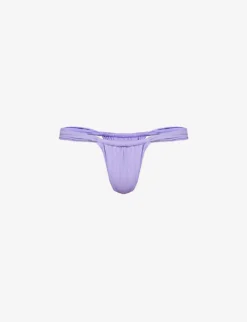 Athens Ruched High-rise Bikini Bottoms