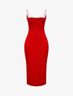 Anais Slim-fit Satin Midi Dress
