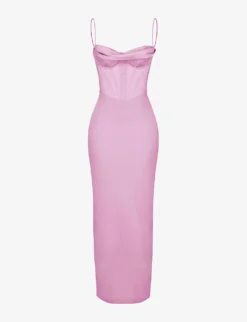 Charmaine Corset Satin Maxi Dress