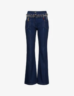 Otto Carabiner Wide-leg High-rise Organic-denim Jeans