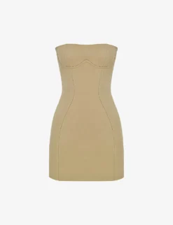 Elissa Strapless Cotton-twill Mini Dress