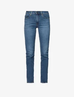 Levis 724 Straight-leg High-rise Stretch-denim Jeans