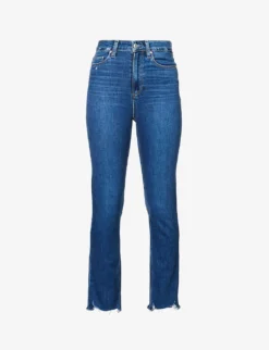 Paige Cindy Straight-leg High-rise Stretch-cotton Blend Denim Jeans