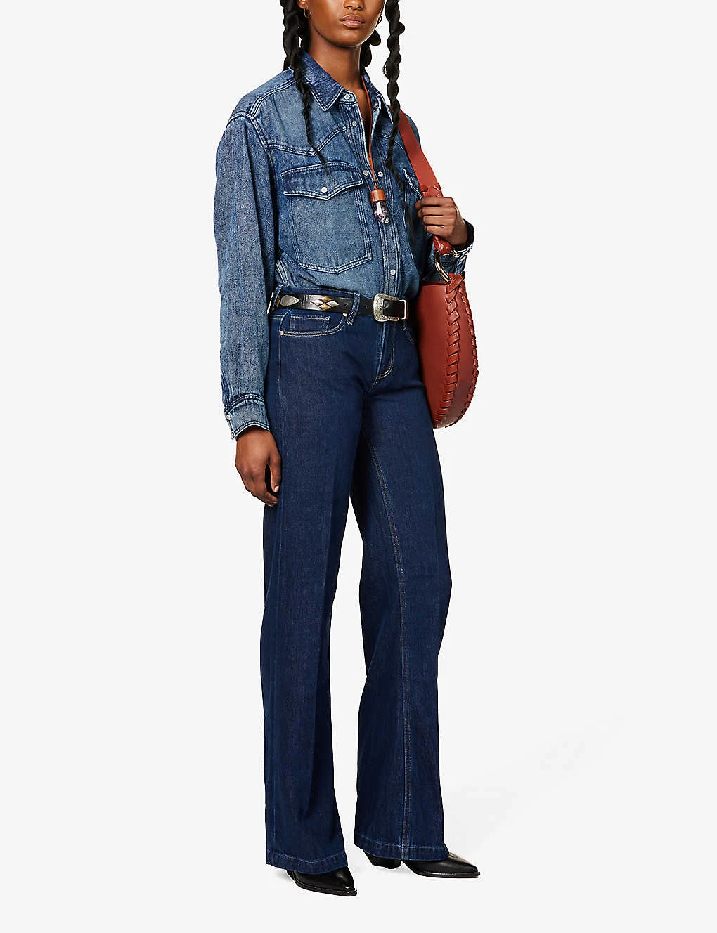 Paige Sonja High-rise Wide-leg Cotton-blend Jeans - Image 2