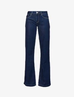 Paige Sonja High-rise Wide-leg Cotton-blend Jeans