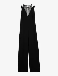 Ted Baker Janvier Crystal-embellished V-neck Woven Jumpsuit