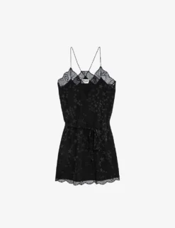 Zadig & Voltaire Risty Star-embellished Woven Slip Dress