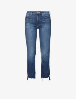 MOTHER The Insider Crop-leg Mid-rise Straight Jeans