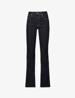 Rag & Bone Casey Flared High-rise Cotton-blend Jeans