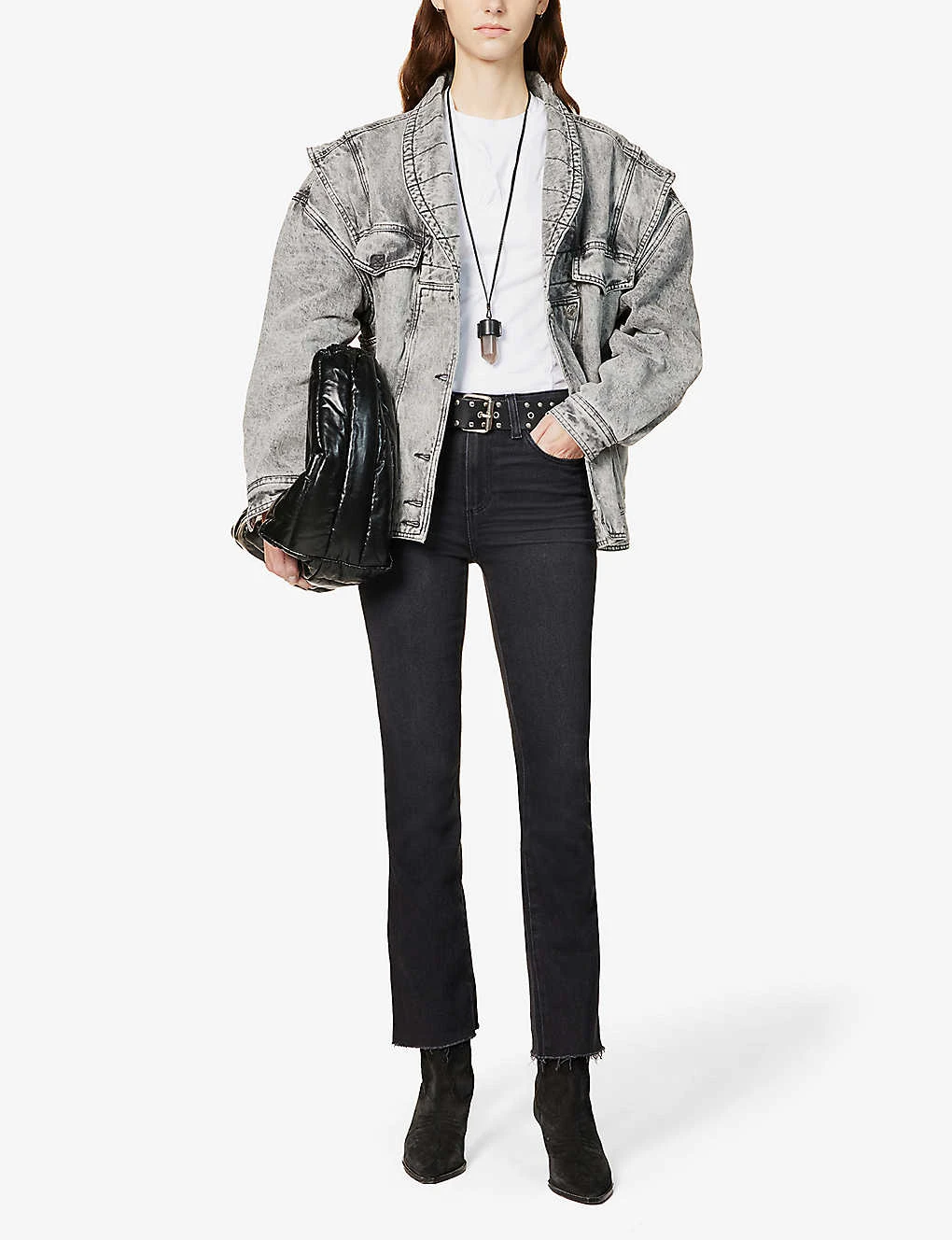 Paige Claudine Flared-leg High-rise Faux-leather Jeans - Image 2