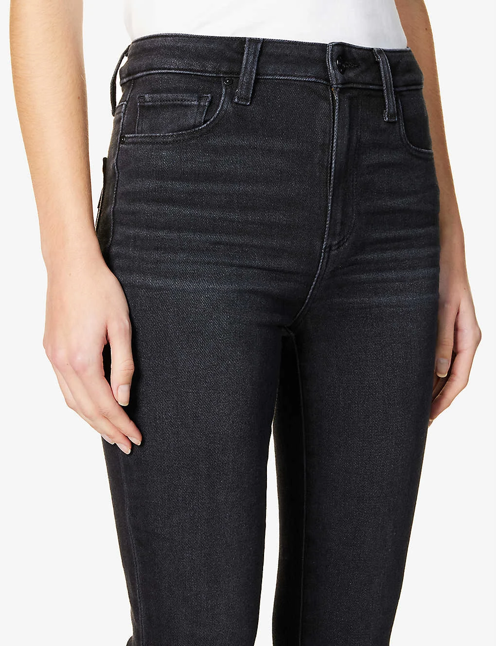 Paige Claudine Flared-leg High-rise Faux-leather Jeans - Image 5