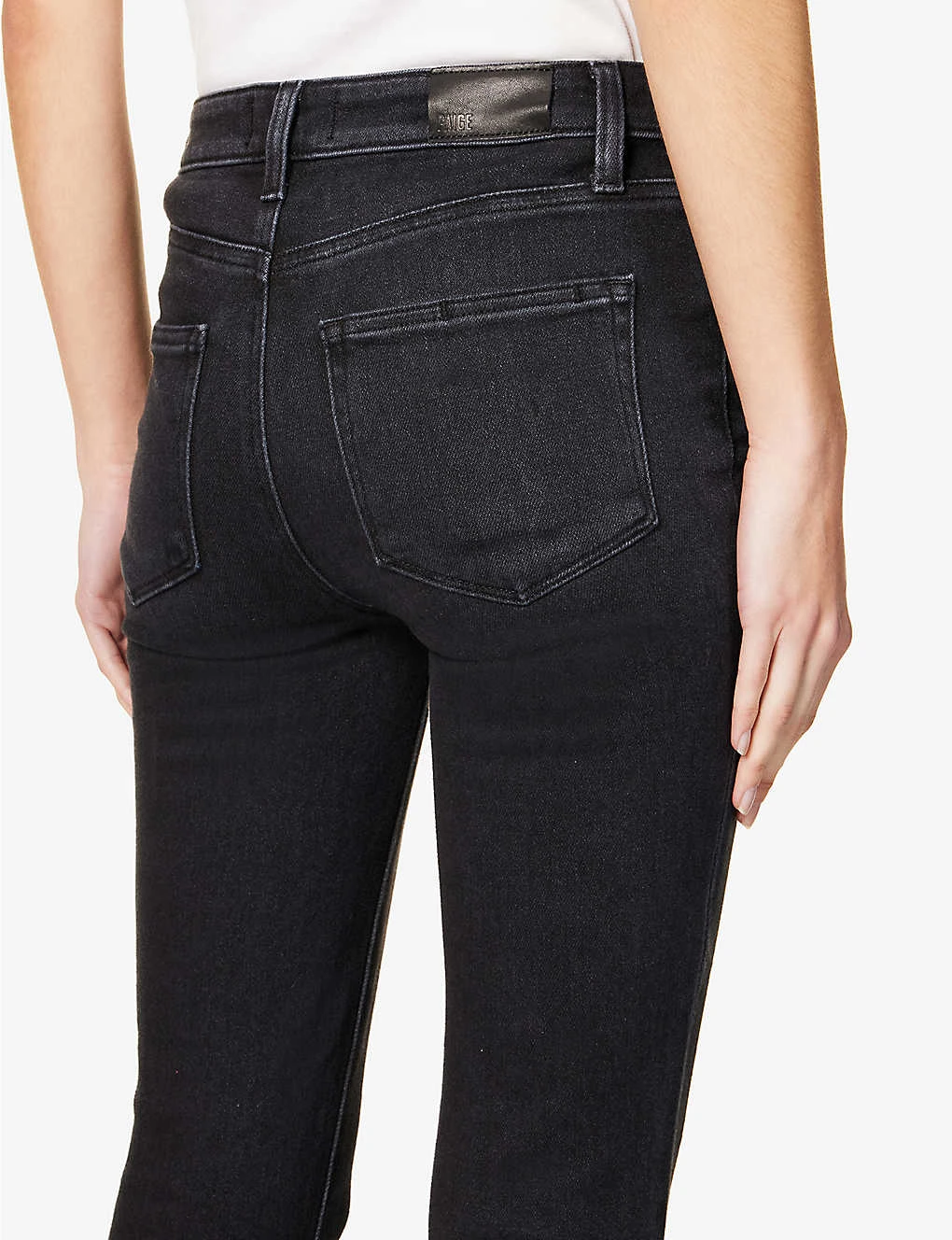 Paige Claudine Flared-leg High-rise Faux-leather Jeans - Image 6