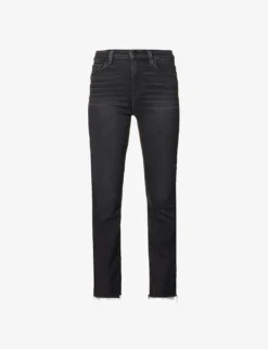 Paige Claudine Flared-leg High-rise Faux-leather Jeans