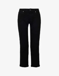 Paige Brigitte Straight-leg Mid-rise Stretch Cotton-blend Jeans